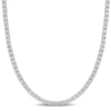 Mimi & Max 12 1/2ct Dew Created Moissanite Tennis Necklace In Sterling Silver In White