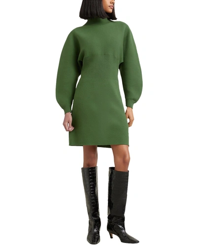 Modern Citizen Moya Mock Neck Mini Sweaterdress In Green