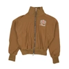 RHUDE BROWN COTTON LOGO BRENTWOOD TRACK JACKET