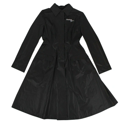 PALM ANGELS WOMEN'S 'RECOVERY' WINDBREAKER COAT - BLACK