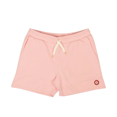 Casablanca Pink Cotton Monogram Logo Patch Shorts