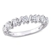 Mimi & Max 3/4ct Dew Created Moissanite Band In Sterling Silver In White