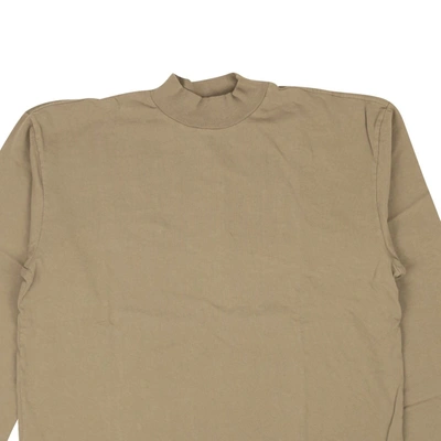 John Elliott Dust Brown Mockneck Long Sleeve T-shirt