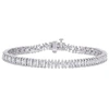 Mimi & Max 4 1/2ct Dew Created Moissanite Bar Tennis Bracelet In Sterling Silver In White