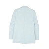 Casablanca Double-breasted Viscose-silk Blazer In Blue