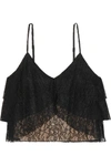 ALICE AND OLIVIA VANESSA TIERED LACE CAMISOLE