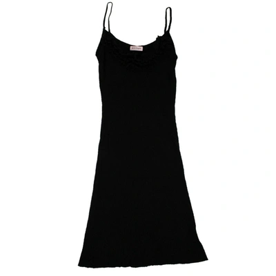 Palm Angels Women's Black Mohair Sleeveless Sweater Dress