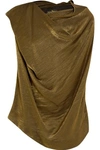 VIVIENNE WESTWOOD ANGLOMANIA DUO DRAPED METALLIC JERSEY TOP