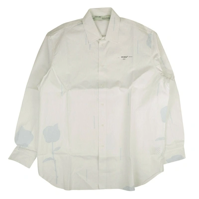 Off-white White Floral Striped Shirt