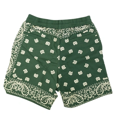 Rhude Forest Green Cotton Bandana Print Shorts