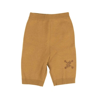 Off-white Camel Twin Set Logo Shorts In Brown