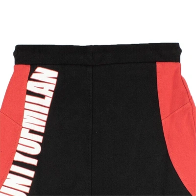 Marcelo Burlon County Of Milan Black And Red Block Color Skirt