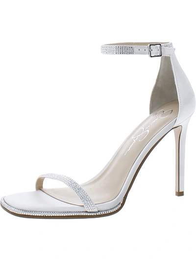 Jessica Simpson Ostey Womens Satin Bling Pumps In White