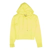A NEON YELLOW COTTON PULLOVER HOODIE