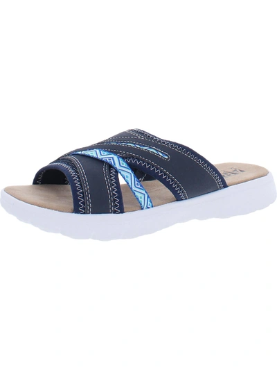 Array Guava Womens Faux Leather Slip-on Sport Sandals In Blue