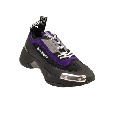 Palm Angels Black And Purple Recovery Sneakers