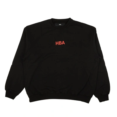 Hood By Air Black Patches Red Logo Crewneck Sweatshirt