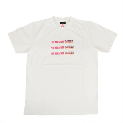 Marcelo Burlon County Of Milan White Cotton He Never Cared T-shirt