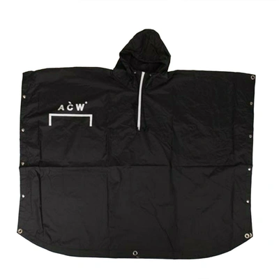 A-cold-wall* * Men's Oversized Hooded Rain Jacket - Black