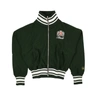 RHUDE FOREST GREEN POLYESTER RIBBED TRACK JACKET