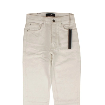 Amiri White Cropped Straight Stack Jeans