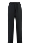 Balenciaga Ironed Pleats Twill Wide-leg Pant In Black