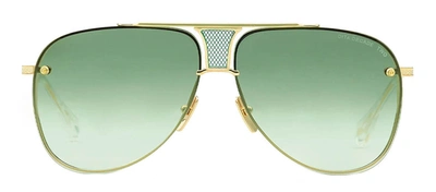 Dita Decade-two L Aviator Sunglasses In Yellow Gold