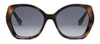 Fendi The  Lettering 57mm Gradient Butterfly Sunglasses In Grey