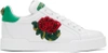 DOLCE & GABBANA White Embroidered Floral Sneakers