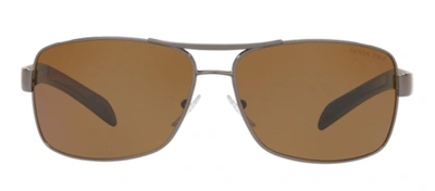 Prada Ps 54is 5av5y1 Navigator Polarized Sunglasses In Brown