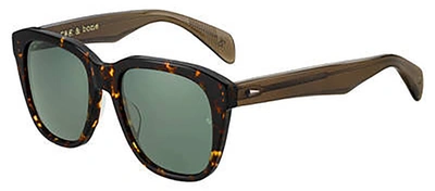 Rag & Bone Rnb5001s Qt 0n9p Oversized Square Sunglasses In Green