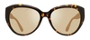 Revo Rose Re 1136 02 Ch Round Polarized Sunglasses In Gold