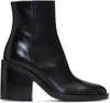 ANN DEMEULEMEESTER Black Heeled Leather Boots