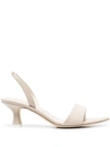 3juin 70mm Leather Slingback Sandals In Pulp Milk