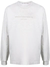 Alexander Wang Long Sleeve T-shirt In Light Heather Grey