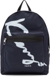 KENZO Navy Signature Logo Backpack,F765SF213F22