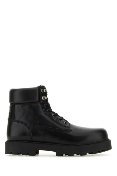 Givenchy Man Black Leather Show Ankle Boots