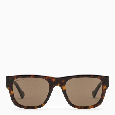 Gucci Square Tortoiseshell Sunglasses Men In Brown