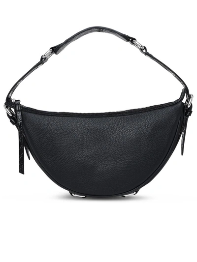 By Far Black Leather Handbag With Silver-colored Details Woman
