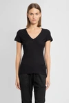 James Perse Cotton V Neck T-shirt In Black