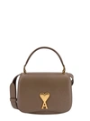 Ami Alexandre Mattiussi Logo-plaque Shoulder Bag In Beige