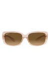 Ray Ban Ray-ban 58mm Gradient Rectangular Sunglasses In Brown