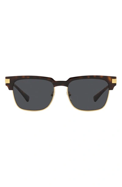 Versace 55mm Square Sunglasses In Brown