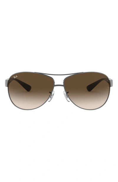 Ray Ban Ray-ban 'bubble Wrap' 63mm Aviator Sunglasses In Grey