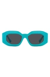Versace Eyewear Rectangular Frame Sunglasses In Azure