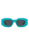 Versace Eyewear Rectangular Frame Sunglasses In Blue