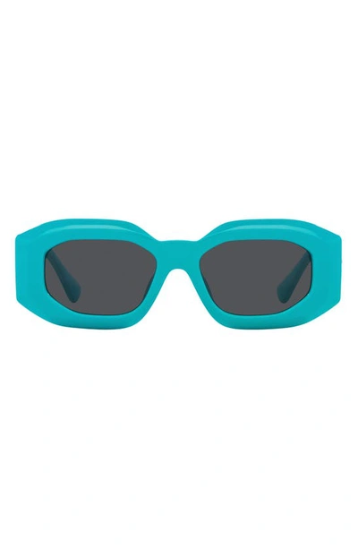 Versace Eyewear Rectangular Frame Sunglasses In Blue
