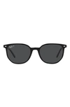 Ray Ban Elliot 52mm Polarized Square Sunglasses In Black