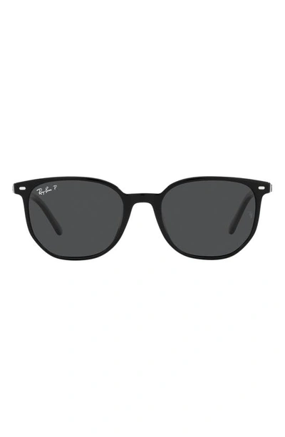 Ray Ban Elliot 52mm Polarized Square Sunglasses In Black