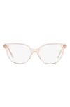 Tiffany & Co 53mm Cat Eye Optical Glasses In Crystal